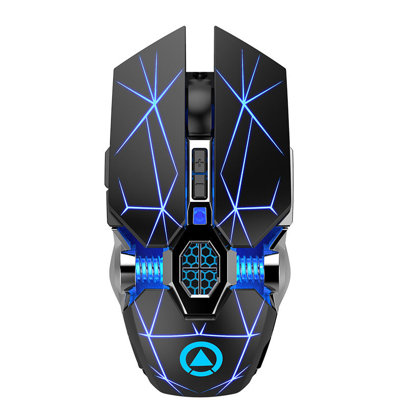 Silver Eagle A7 Wireless Gaming Mouse | 1600 DPI | 7-Colour RGB | Rechargeable | Silent | Black & White
