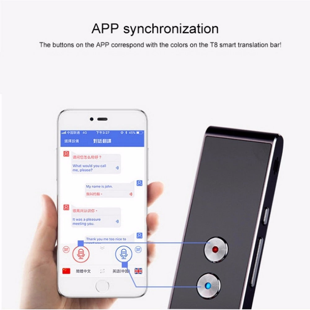 Bluetooth Voice Translator Stick | 30+ Languages | Two-Way Real-Time | 750mAh | 10m Range | iOS & Android | iTranslate App