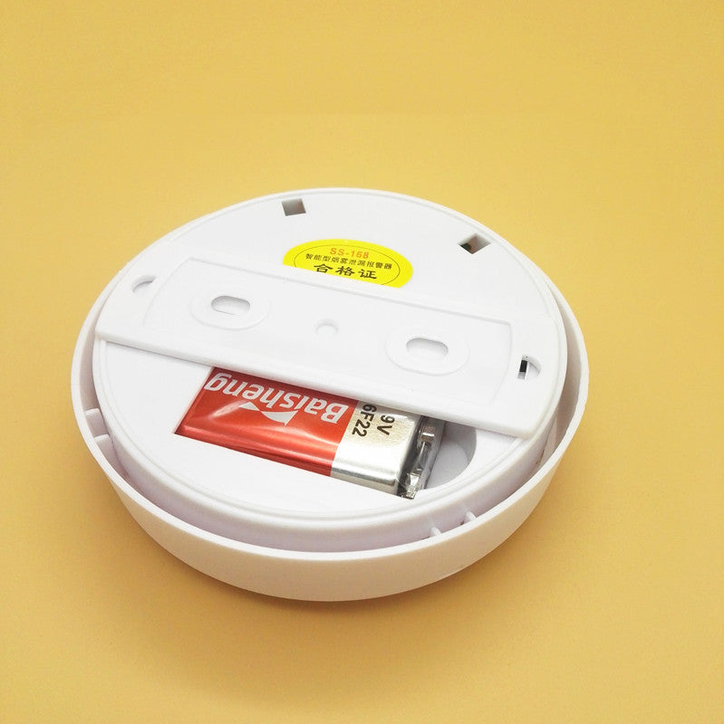 Household Smoke & Fire Alarm Detector | SS-168 | 120° | 60m Detection | Sound & Light | Ceiling Mount | White
