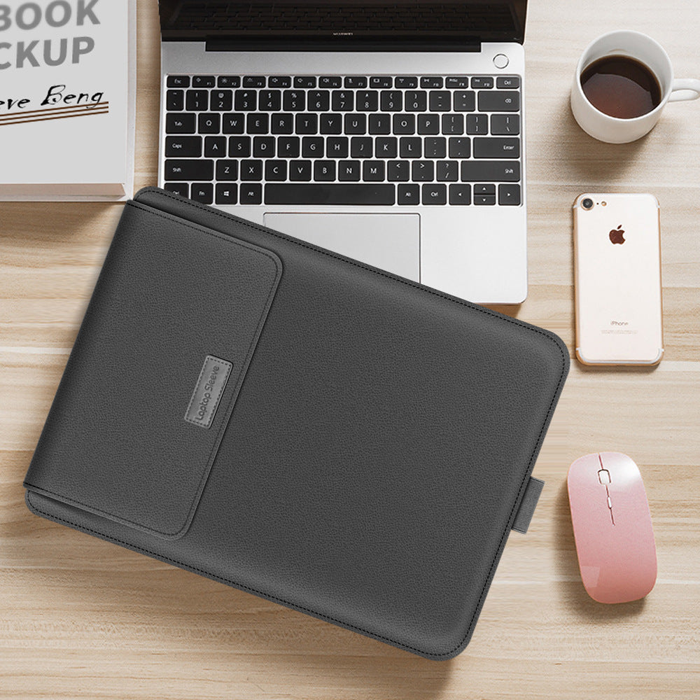 PU Leather Laptop Sleeve Case | TPU Inner | 11–12”, 13” & 15” | Business & Travel | Black, Brown, Green, Grey, Navy Blue, Red & Rose Gold