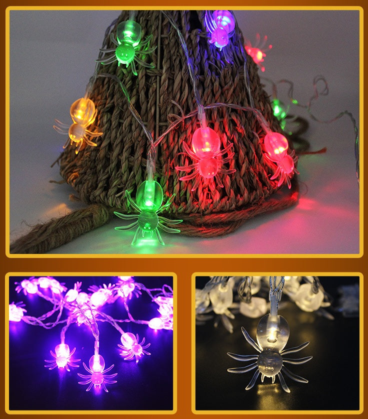 Halloween LED String Lights | 1.2M | 10 LEDs | Battery Powered | Waterproof | White, Warm White & 4 Colours | 9 Pendant Designs | Indoor & Outdoor
