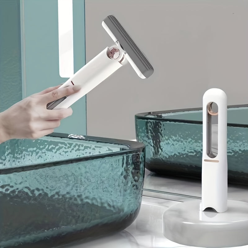 Self-Squeeze Portable Mini Mop | 180° Wringer | Wet & Dry | Sponge Head | Desk, Floor & Glass Cleaner