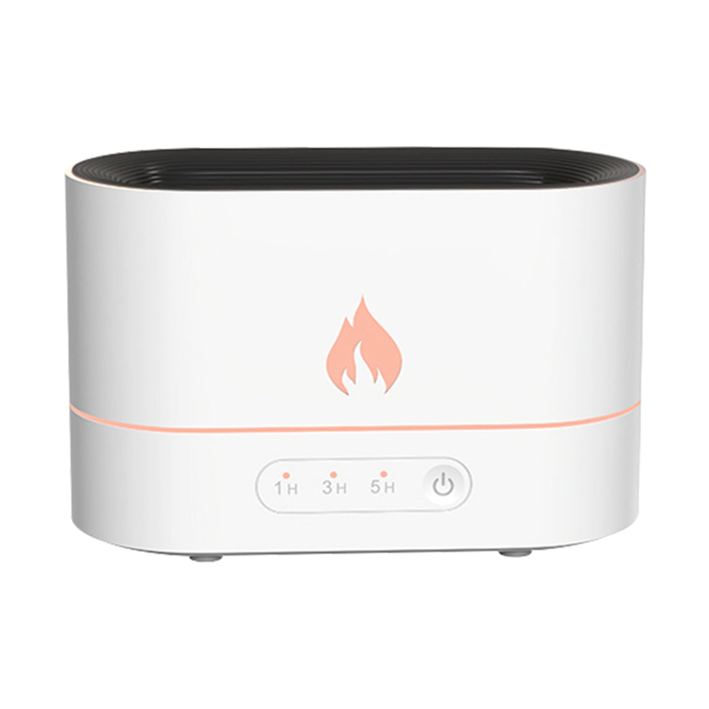 Flame Effect Aromatherapy Humidifier | USB 5W | ≤36dB | 2–8hr Timer | Auto Power-Off | 10m² | Aroma Diffuser | Mood Light | Black & White