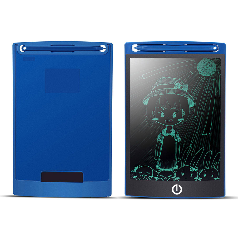 LCD Writing Tablet | Pressure-Sensitive | One-Button Erase | 150×122×7mm | 112g | CR2025 | CE/FCC/RoHS | Black, Blue & Rose Red