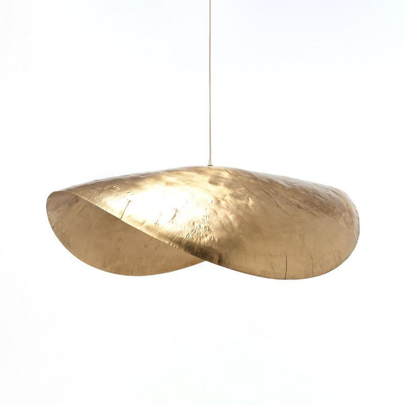 Luxury Iron & Copper Petal Lotus Leaf Fishline LED Pendant Chandelier | 45.5cm, 111-240V, 10-15㎡, Living Room & Bedroom