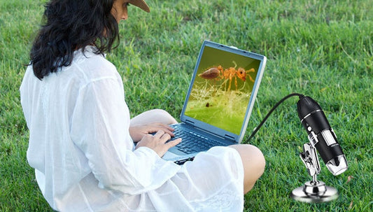 USB Digital Microscope | Up to 1600× Magnification | 8 LED Lights | 500X 1000X 1600X | Windows & Mac
