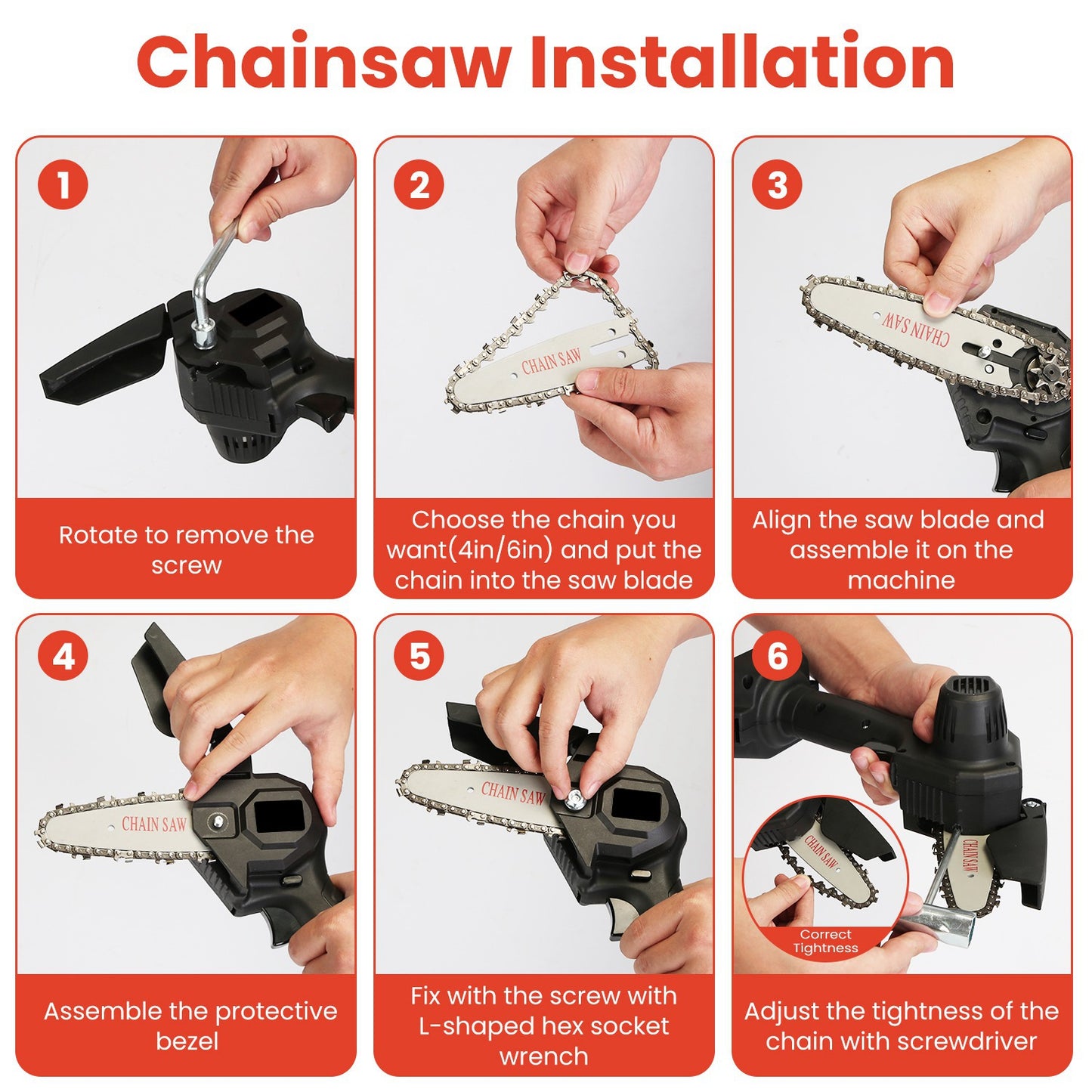 3-in-1 Cordless Pole Saw, Mini Chainsaw & Grass Trimmer | 21V, 18,000 RPM, Adjustable 13"-75", 2 Batteries