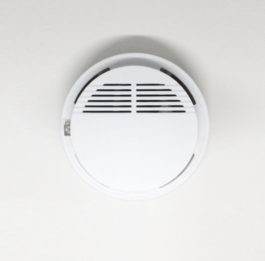 Household Smoke & Fire Alarm Detector | SS-168 | 120° | 60m Detection | Sound & Light | Ceiling Mount | White