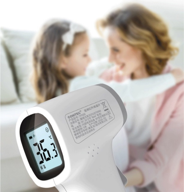 TP500 Non-Contact Infrared Forehead Thermometer | Medical Grade, Instant Read | White