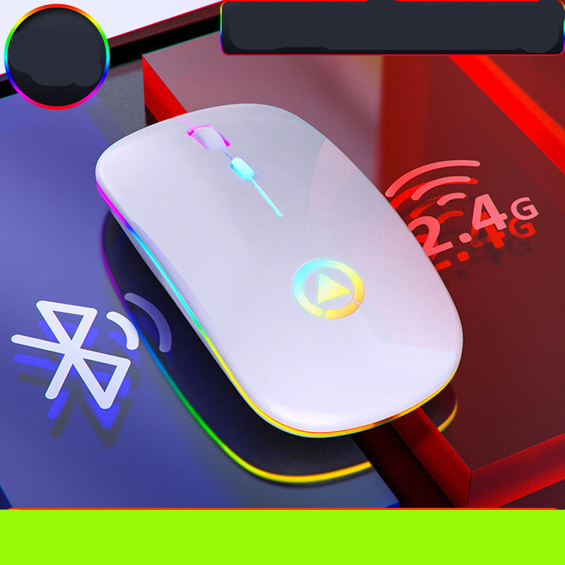 Ultra-Thin Wireless Mouse | 2.4GHz & Bluetooth 3-Mode | RGB | 1600 DPI | Rechargeable or Battery | 4 Colours