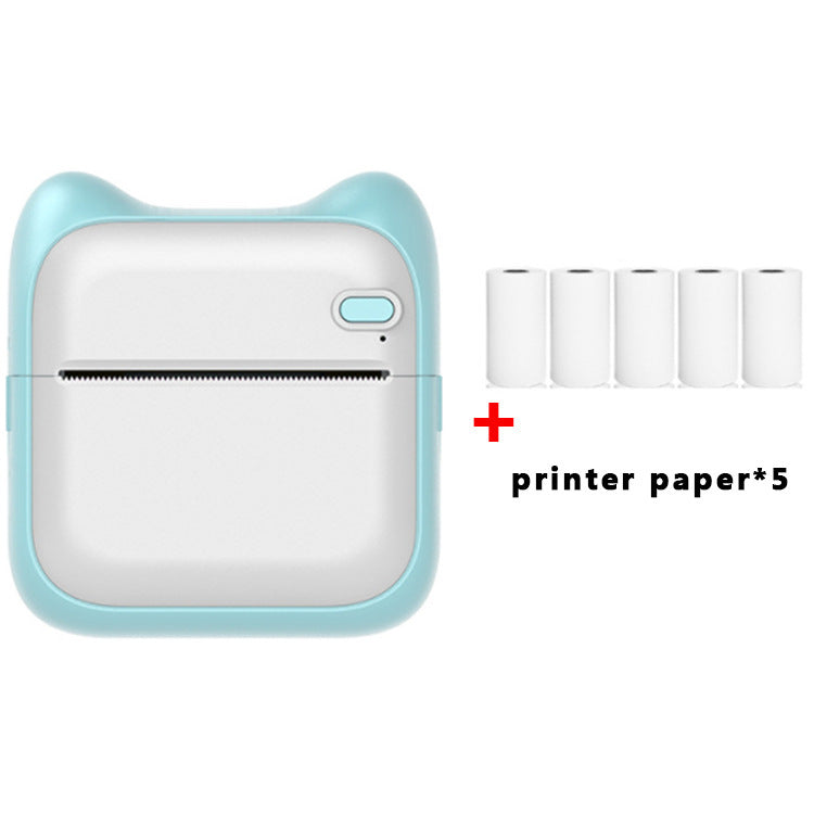 Pocket Bluetooth Thermal Printer | 200 DPI | iOS & Android | 8hr Battery | Blue & Pink