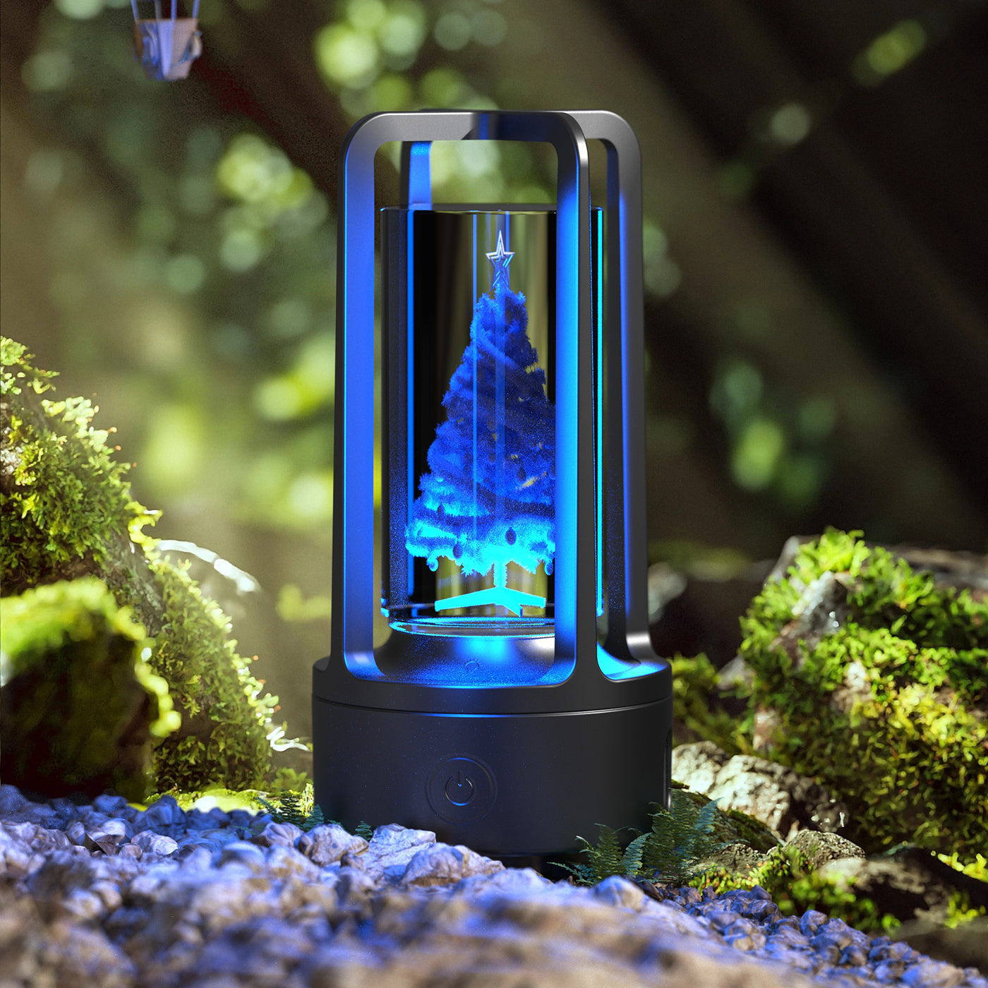 2-in-1 Bluetooth Speaker & LED Night Lamp | Acrylic & Crystal | Touch Sensor | 2,500mAh | 5W | Wireless Charging | 13 Motifs | Black & White | Valentine's Day Gift | Home & Party Decor