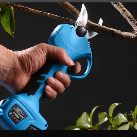Electric Pruning Shears for Garden & Orchards | 28mm Cut, High Carbon Steel Blade, 200mm, EU Plug