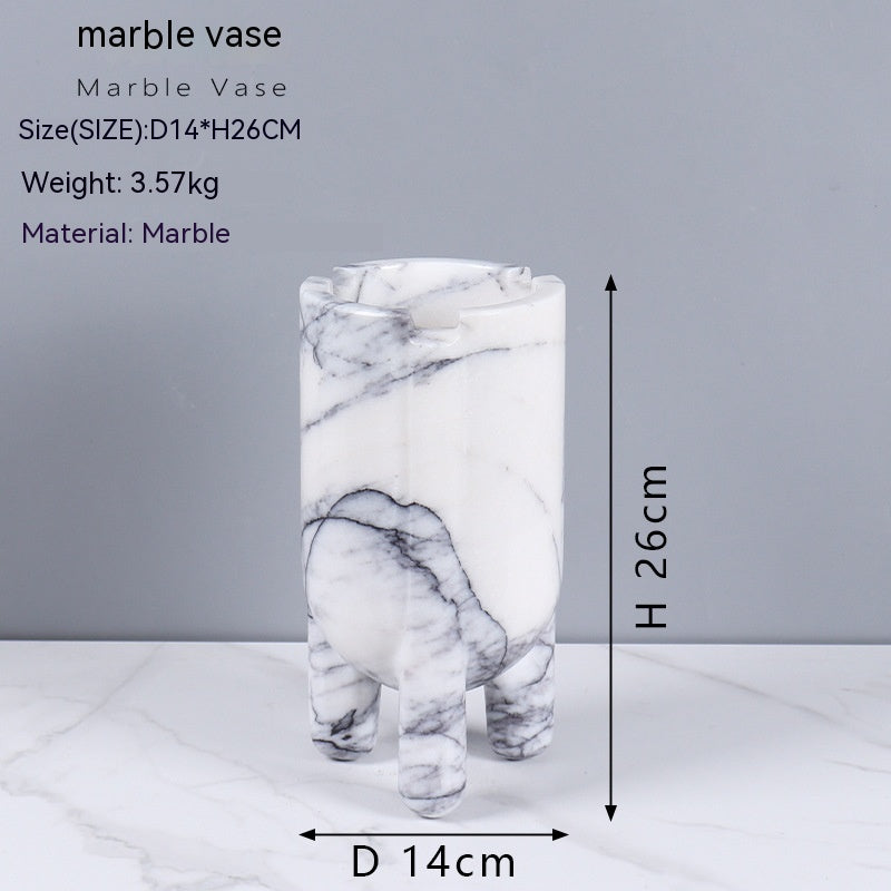 Modern Gypsum Decorative Vase | Plum Blossom, Black Gold & Cave Stone Designs, Tall & Short Styles