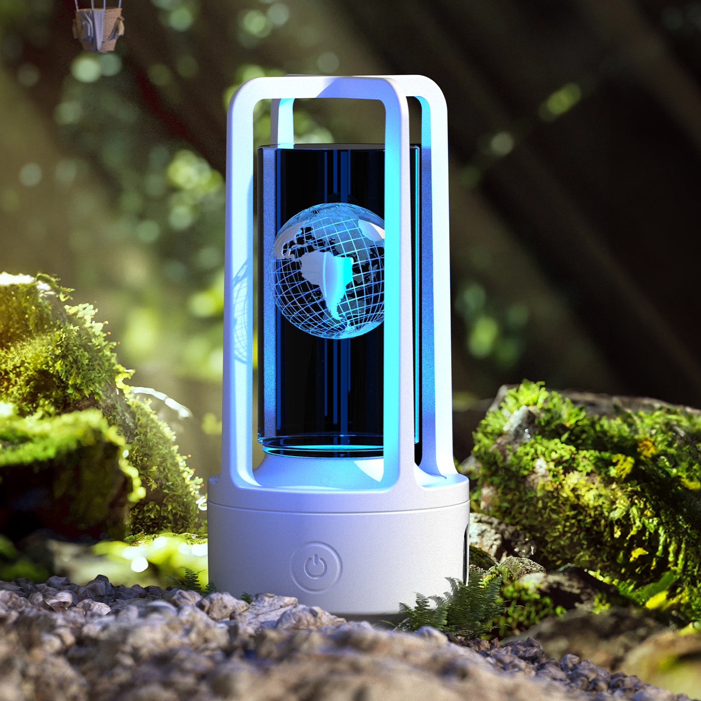 2-in-1 Bluetooth Speaker & LED Night Lamp | Acrylic & Crystal | Touch Sensor | 2,500mAh | 5W | Wireless Charging | 13 Motifs | Black & White | Valentine's Day Gift | Home & Party Decor