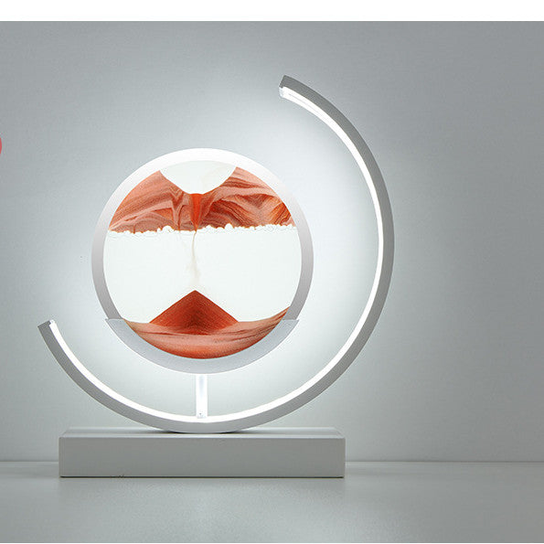 Quicksand LED Decorative Lamp | 3D Flowing Sand Art Light | Aluminium & Glass | 250×240mm | Semicircle | Touch Switch | 8 Sand Colours | Modern Minimalist | Home & Office Decor Gift