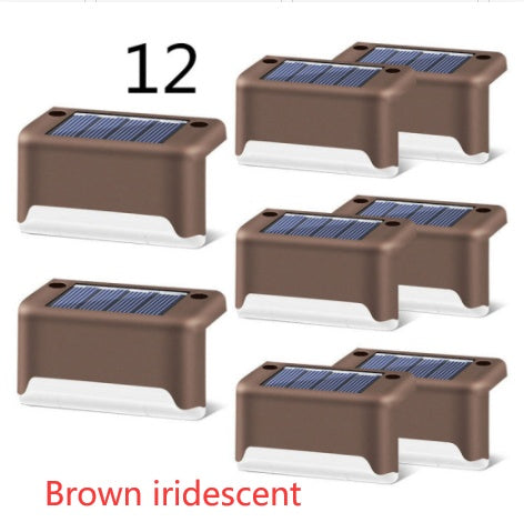 Solar LED Outdoor Step & Fence Light | Warm White | Auto On/Off | Waterproof | 75×44×42mm | European Style | Deck, Stairs, Garden & Pathway | 1–20pc Packs | Black & Brown
