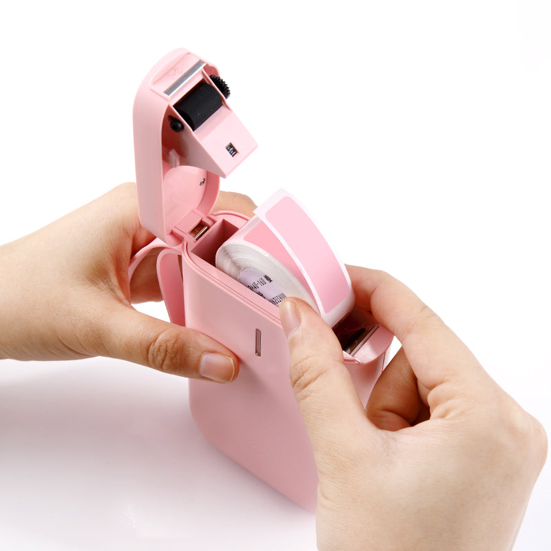 D11 Bluetooth Label Maker | Thermal | No Ink | 203 DPI | 1200mAh | iOS & Android App | QR Codes | Multi-Language | Black, Green, Pink & White