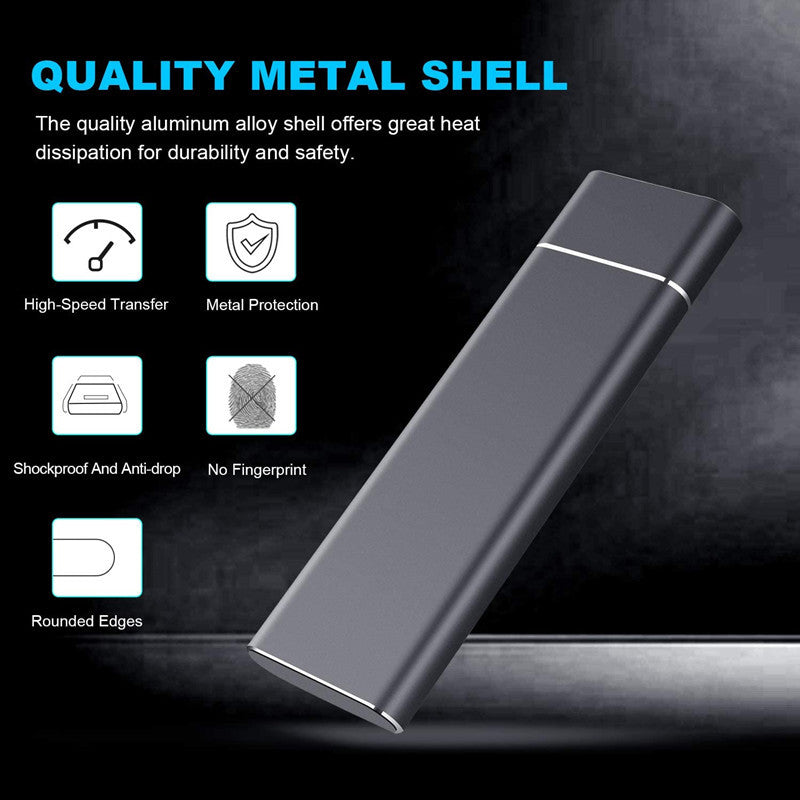 Portable External SSD | 480–520 MB/s | 500GB, 1TB & 2TB | TLC NAND | USB | 5 Colours | Mac & PC