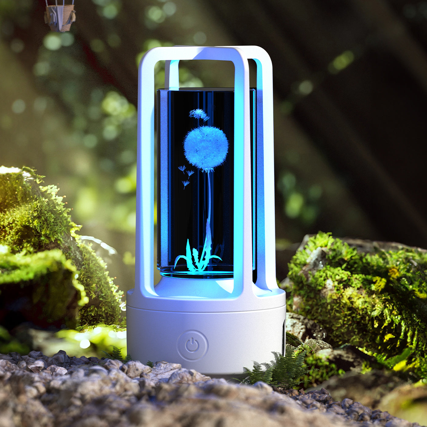 2-in-1 Bluetooth Speaker & LED Night Lamp | Acrylic & Crystal | Touch Sensor | 2,500mAh | 5W | Wireless Charging | 13 Motifs | Black & White | Valentine's Day Gift | Home & Party Decor
