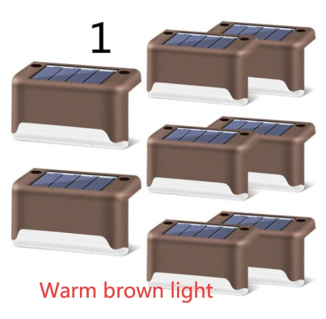 Solar LED Outdoor Step & Fence Light | Warm White | Auto On/Off | Waterproof | 75×44×42mm | European Style | Deck, Stairs, Garden & Pathway | 1–20pc Packs | Black & Brown