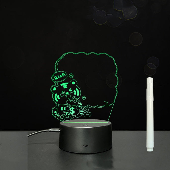 LED Acrylic Handwriting Message Board | 3W 5V USB | Touch & Remote | 16 Designs | Acrylic + ABS | Erasable Pen Included
