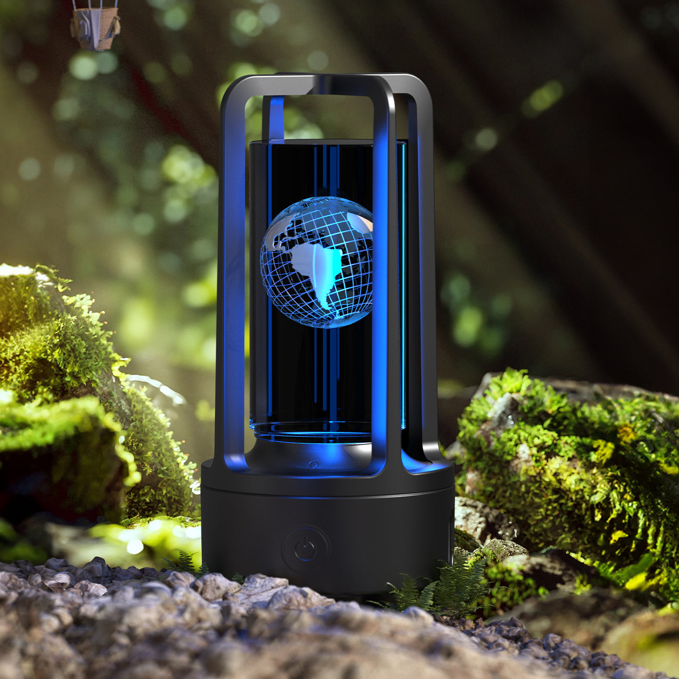 2-in-1 Bluetooth Speaker & LED Night Lamp | Acrylic & Crystal | Touch Sensor | 2,500mAh | 5W | Wireless Charging | 13 Motifs | Black & White | Valentine's Day Gift | Home & Party Decor