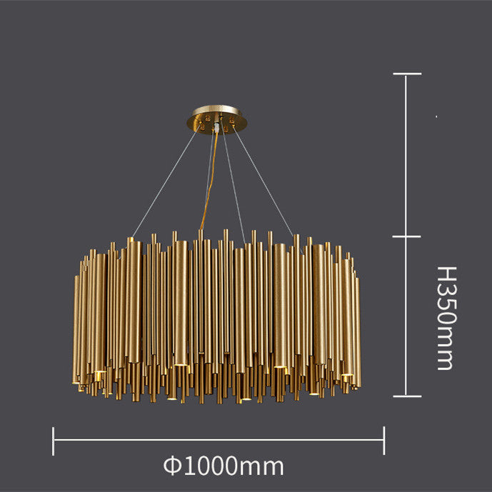Postmodern Light Luxury Stainless Steel G9 LED Chandelier | 3 Sizes D600-D1000, 220V, Villa & Living Room