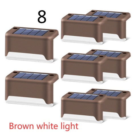 Solar LED Outdoor Step & Fence Light | Warm White | Auto On/Off | Waterproof | 75×44×42mm | European Style | Deck, Stairs, Garden & Pathway | 1–20pc Packs | Black & Brown