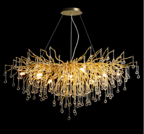 YST01 Postmodern Water Drop Crystal LED Chandelier | Aluminum, Smart Control, 10 Sizes, EU CE, 220V