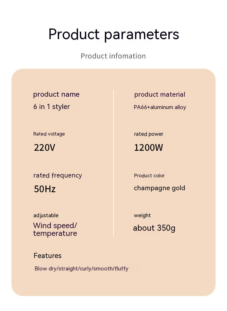 1200W Brushless Motor Negative Ion Hair Dryer | 3-Speed, Hot & Cold, Thermostatic, 220V, Champagne Gold & Navy Blue
