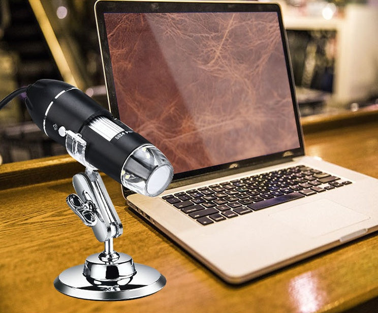 USB Digital Microscope | Up to 1600× Magnification | 8 LED Lights | 500X 1000X 1600X | Windows & Mac