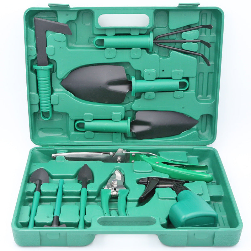 Garden Tool Set | Iron Head & Plastic Handle | Single, 5-Piece & 10-Piece Sets | Green & Purple | Trowel, Rake & More | Lightweight & Durable | Home Garden & Planting