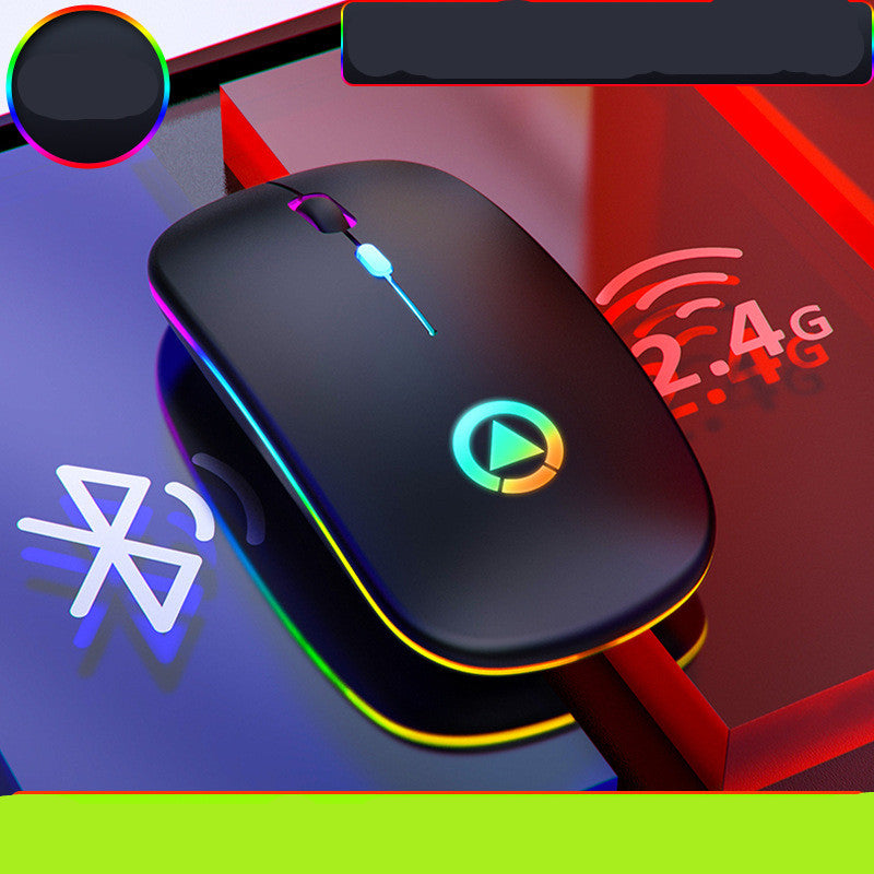 Ultra-Thin Wireless Mouse | 2.4GHz & Bluetooth 3-Mode | RGB | 1600 DPI | Rechargeable or Battery | 4 Colours