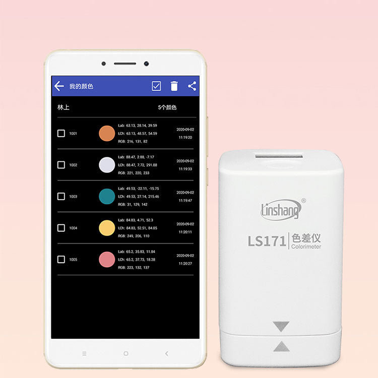 LS170/LS171 Portable Color Difference Meter | Full Spectrum LED, Bluetooth, CIE Lab/RGB/CMYK, USB-C