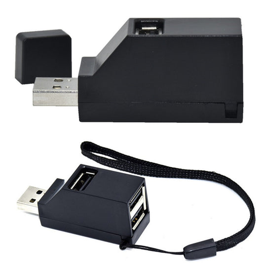USB 2.0 Mini Portable USB Hub Splitter | 480Mbps, Bus-Powered, Compact & Plug-and-Play
