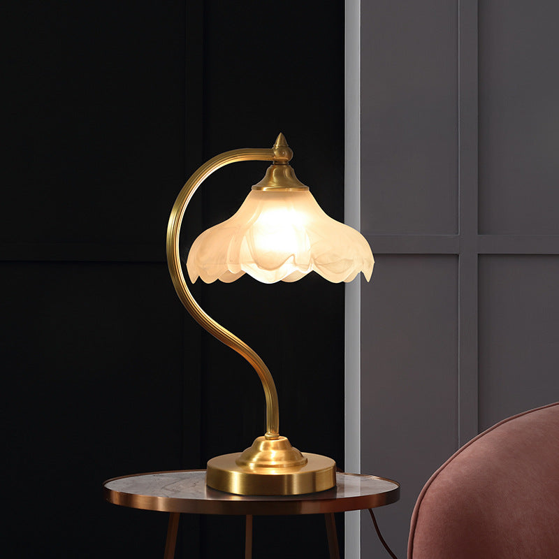 Gold Copper & Glass Pendant Bedside Lamp | Cylinder Design | E27, Max 40W | 5–10㎡