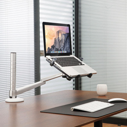 Dual-Arm Laptop & Tablet Desk Mount | 360° Rotation | Height Adjustable | 10–15.6" Laptop | Model OA-1S
