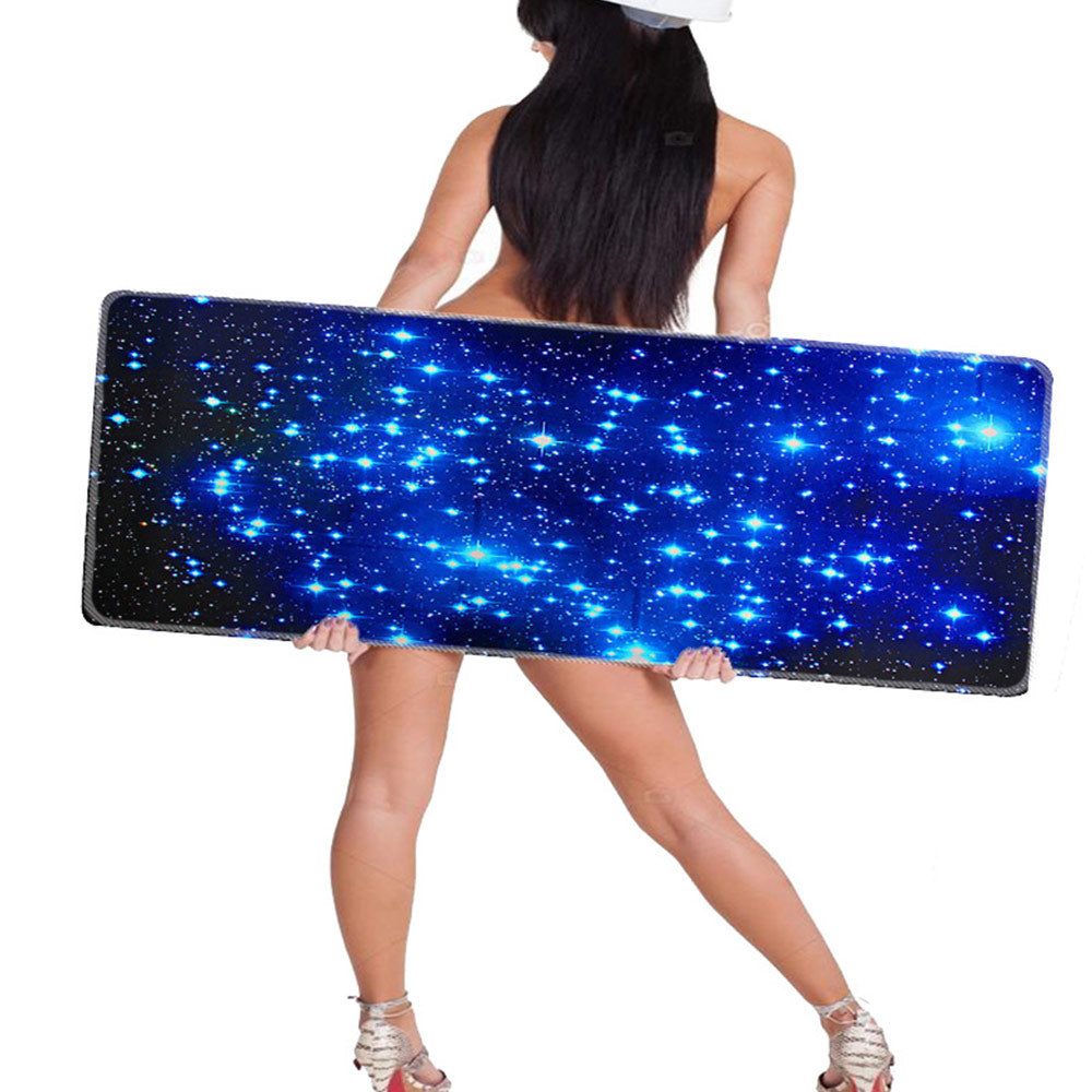 Large Extended Mouse Pad | High-Density Fabric, Anti-Slip Rubber Base, Multiple Sizes & Thickness | Blue