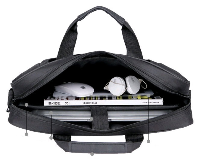 15.6" Laptop Messenger Bag | Waterproof Polyester | Shoulder & Crossbody | Multi-Pocket | 15-15.6 Inch