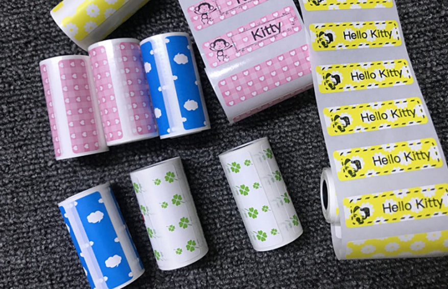 Mini Thermal Printer Paper Refills | Regular, Sticker & Label | Multiple Colours | 3 & 6 Roll Packs