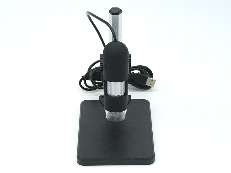 1000X USB Digital Microscope Camera | 8 LED | 5× Digital Zoom | 0–40mm Focus | 640×480 | 30fps | Driver-Free | USB 2.0 | Black