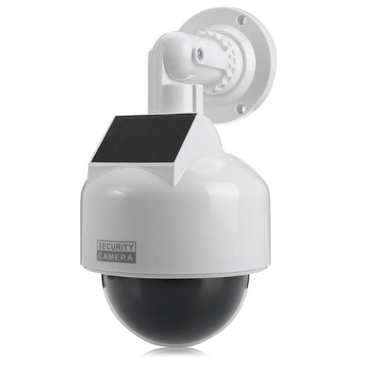Solar-Powered Outdoor Security Alarm Light | Flashing Red LED | Weatherproof | Solar + Battery Backup | ABS