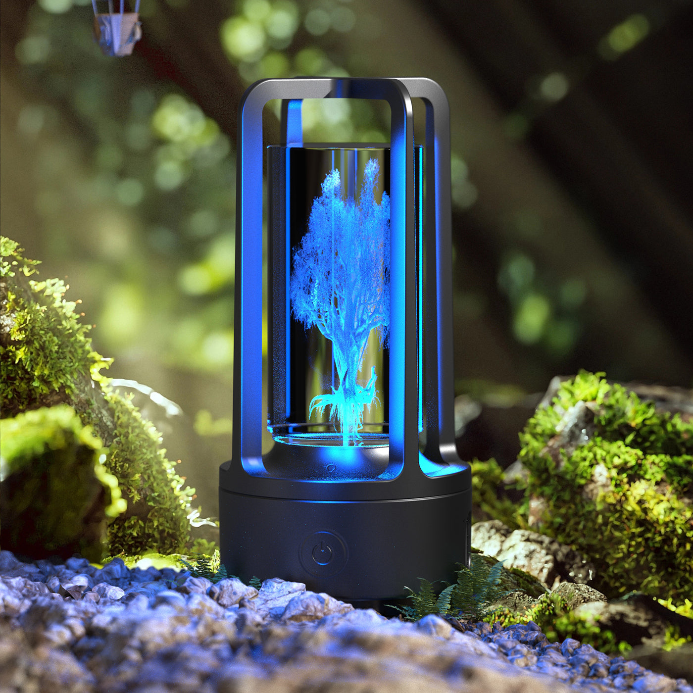 2-in-1 Bluetooth Speaker & LED Night Lamp | Acrylic & Crystal | Touch Sensor | 2,500mAh | 5W | Wireless Charging | 13 Motifs | Black & White | Valentine's Day Gift | Home & Party Decor