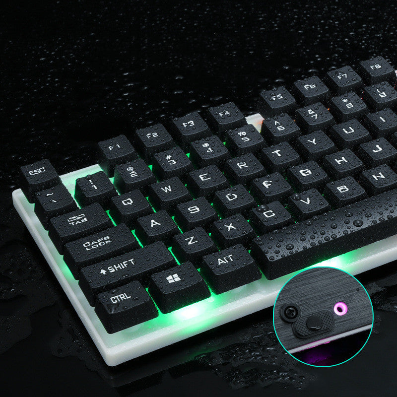 Wired USB Gaming Keyboard & Mouse Combo Set | RGB Backlit | 1000 DPI | 1.35m Cable | Home, Office & Gaming | Black & White