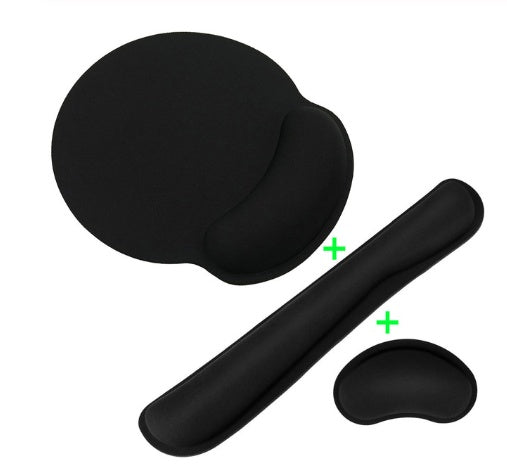 Memory Foam Wrist Rest & Mouse Pad | Ergonomic | Non-Slip Rubber Base | Keyboard & Mouse Support | 5 Styles
