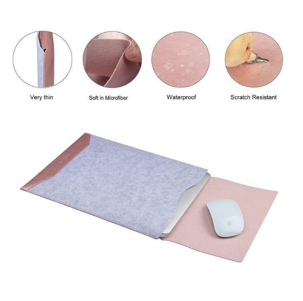 Minimalist Laptop Sleeve with Built-In Mousepad | Ultra-Slim 0.5cm | 11.6" 12" 13.3" 15.4" | MacBook & Laptop