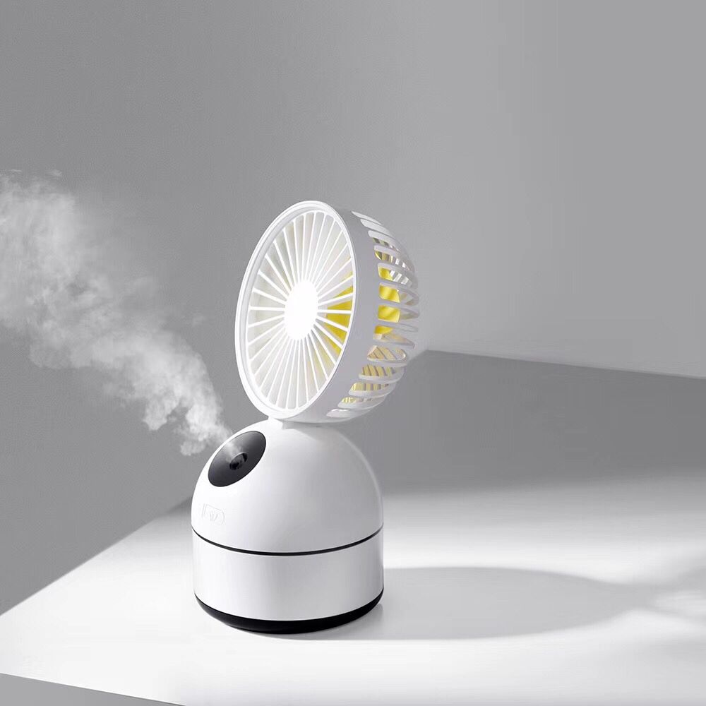 Fan Humidifier | USB Portable Misting Fan | Desktop Air Cooler & Humidifier | Navy Blue, Pink & White