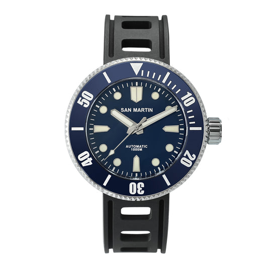 46mm Luxury Diving Mechanical Watch – Sapphire Crystal, Ceramic Bezel & Luminous Hands