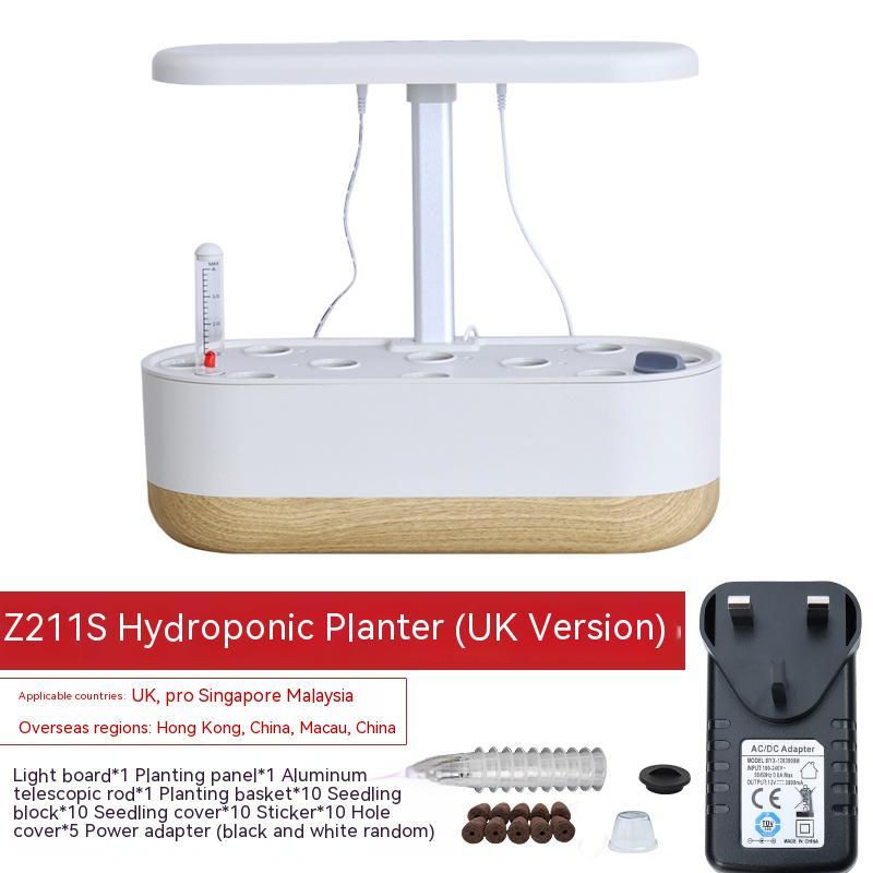 Z211S Smart Hydroponic Indoor Planter | 4.2L Tank, Soilless Cultivation, EU/UK/US Plug, Beige & Black